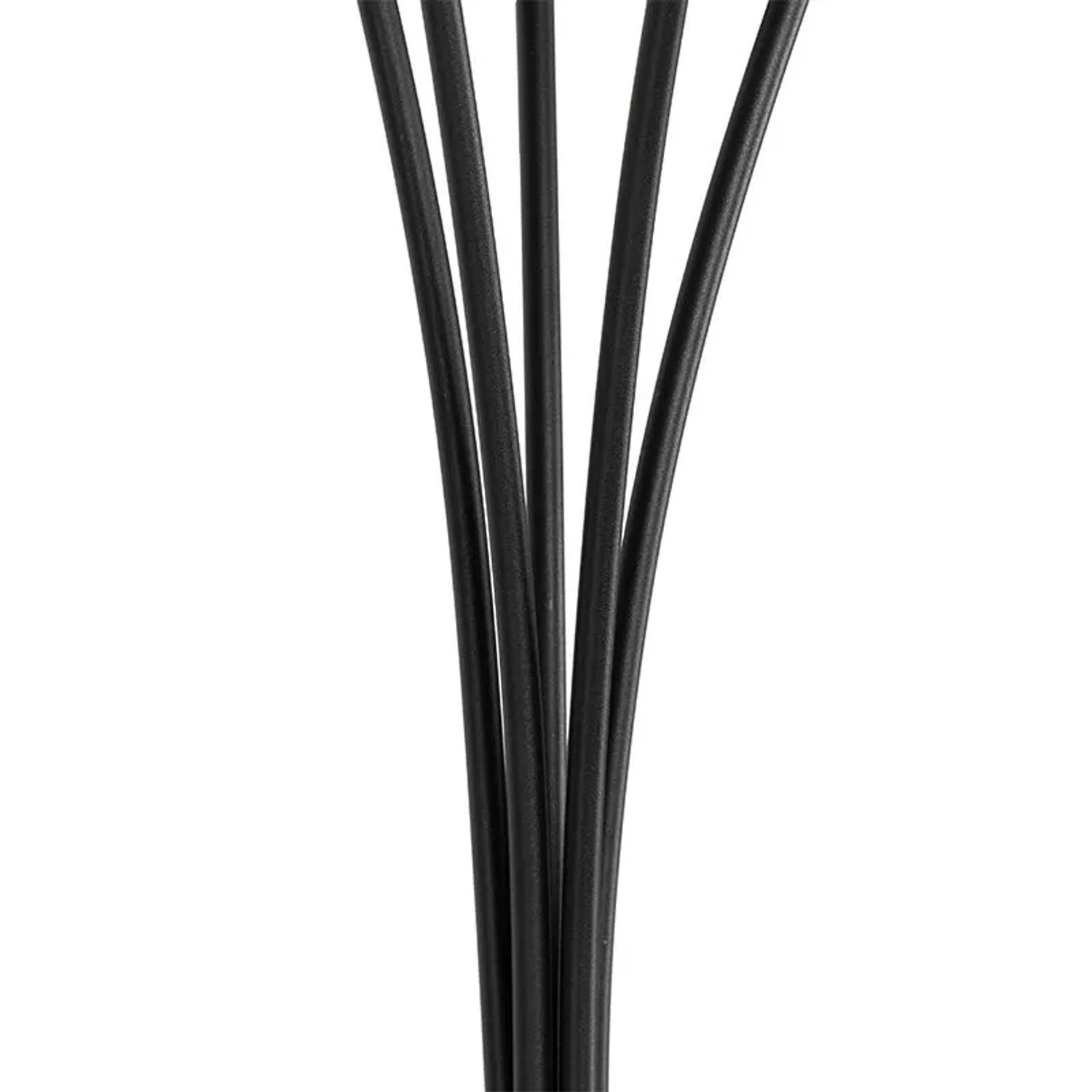 Detailaufnahme: Schwarze QAZQA Stehlampe Athen, 5-flammig, Innenleuchte.