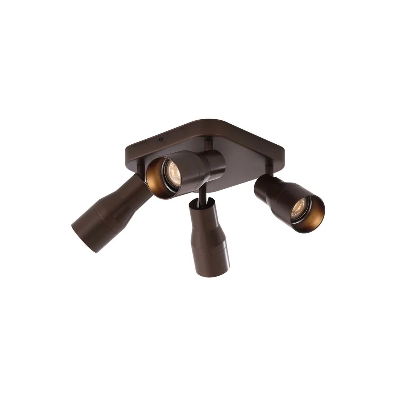 QAZQA Deckenstrahler Quadratisch DunkelBronzefarben GU10 50 mm 4 Flammig Stanley