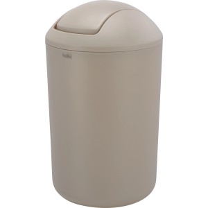Baliv Kosmetikeimer 6L in Taupe mit Schwingdeckel für Bad & WC.