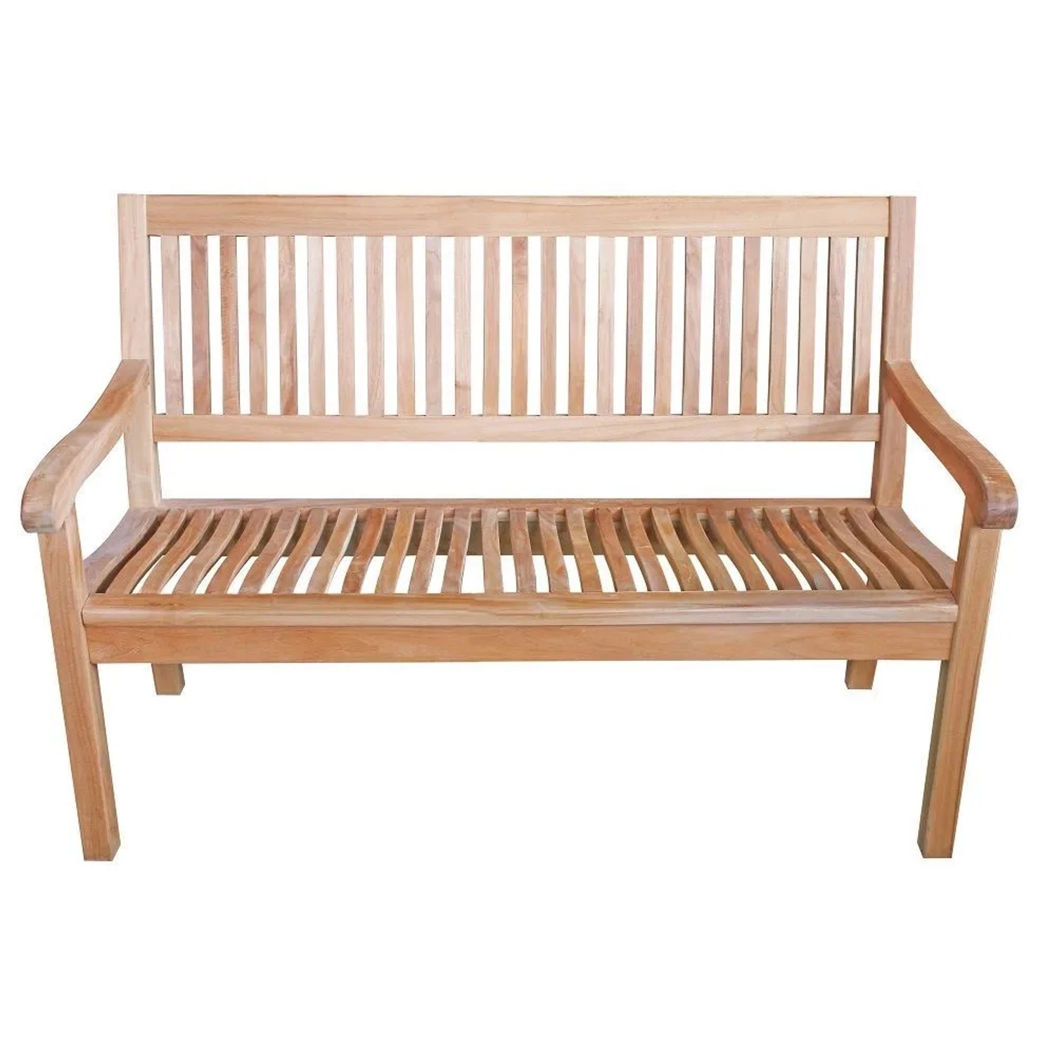 Lex Premium Teak Gartenbank Kingsbury Teakbank Parkbank Armlehnen 120cm