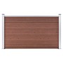 Brauner vidaXL Gartenzaun aus WPC, 180x105 cm, mit Aluminiumpfosten. Ideal zur Garteneingrenzung.