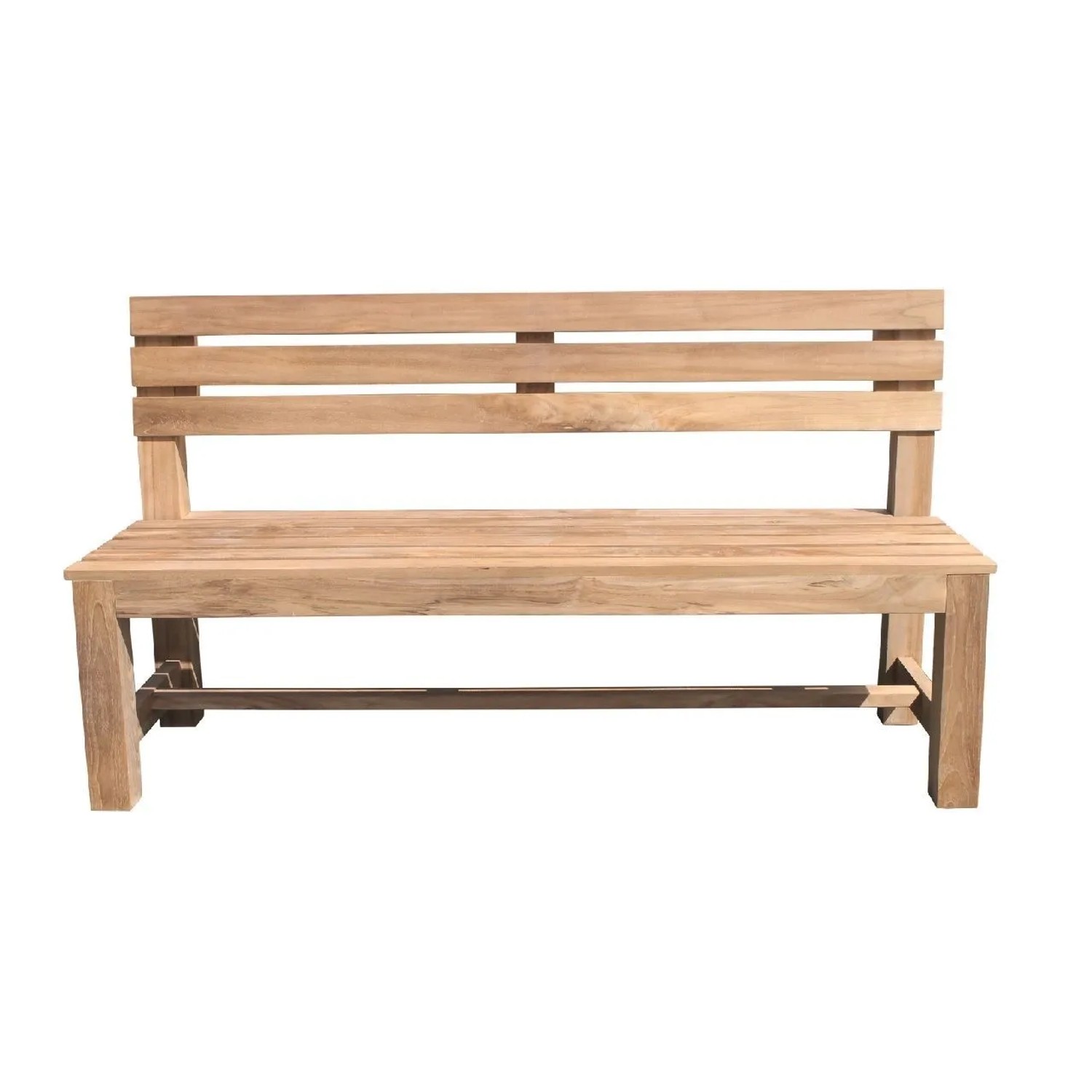 Lex Premium Massiv Teak Sitzbank Holzbank Teakbank Parkbank Gartenbank Natur 150cm