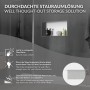 LuxeBath Wandnische Edelstahl Silber, 60x30x10cm. Einbauregal für Duschzubehör im Bad.