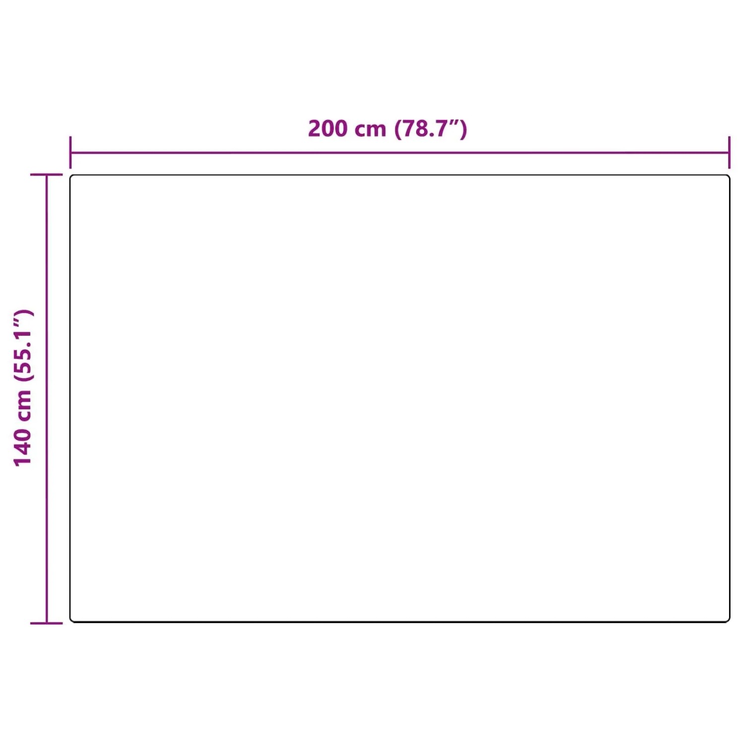 vidaXL Kunstfell Teppich Tafalla, anthrazit, 140x200 cm, Polyester