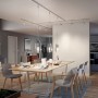 Paulmann URail Schienensystem Light&Easy, 3,10 m, Chrom matt, im Esszimmer.