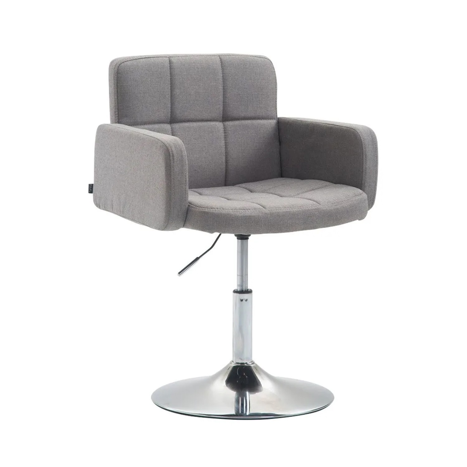 DELUKE Lounger Sessel RIYADH Stoff Grau 58x48x80cm Barhocker Loungesessel Wohnzimmer Bequem Clubsessel Sessel Hotel