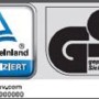 TÜV Rheinland und GS Zeichen für geprüfte Sicherheit des Spanngurts.