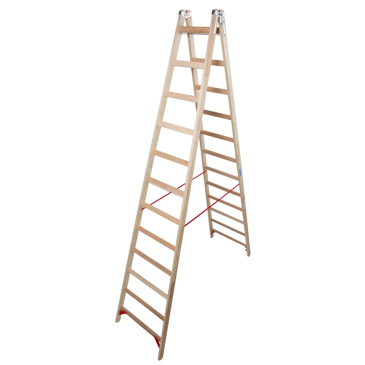 Thumbnail - Krause Doppelleiter Stabilo Holz 2 x 12 Sprossen 315 cm x 73 cm x 201 cm
