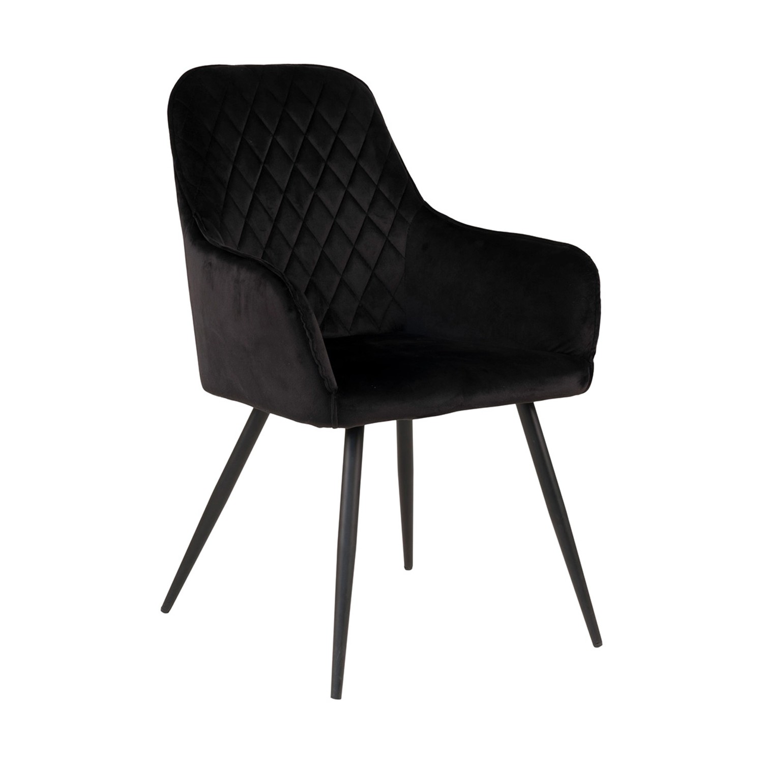 ebuy24 Harbo Esszimmerstuhl Velour Schwarz Schwarz günstig online kaufen