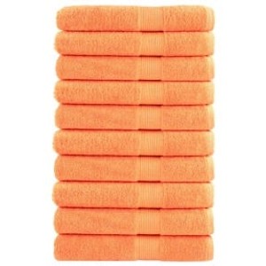 vidaXL Premium-Handtücher 10 Stk Orange 100x200 600g/m2 100% Baumwolle