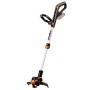 Worx Akku-Rasentrimmer WG163E.9 PowerShare 20 V Solo, mit verstellbarem Teleskopholm und Frontgriff.