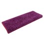 Rechteckige, berry-farbene KARAT Shaggy Stufenmatte Barcelona (23,5x65 cm) für Treppen.
