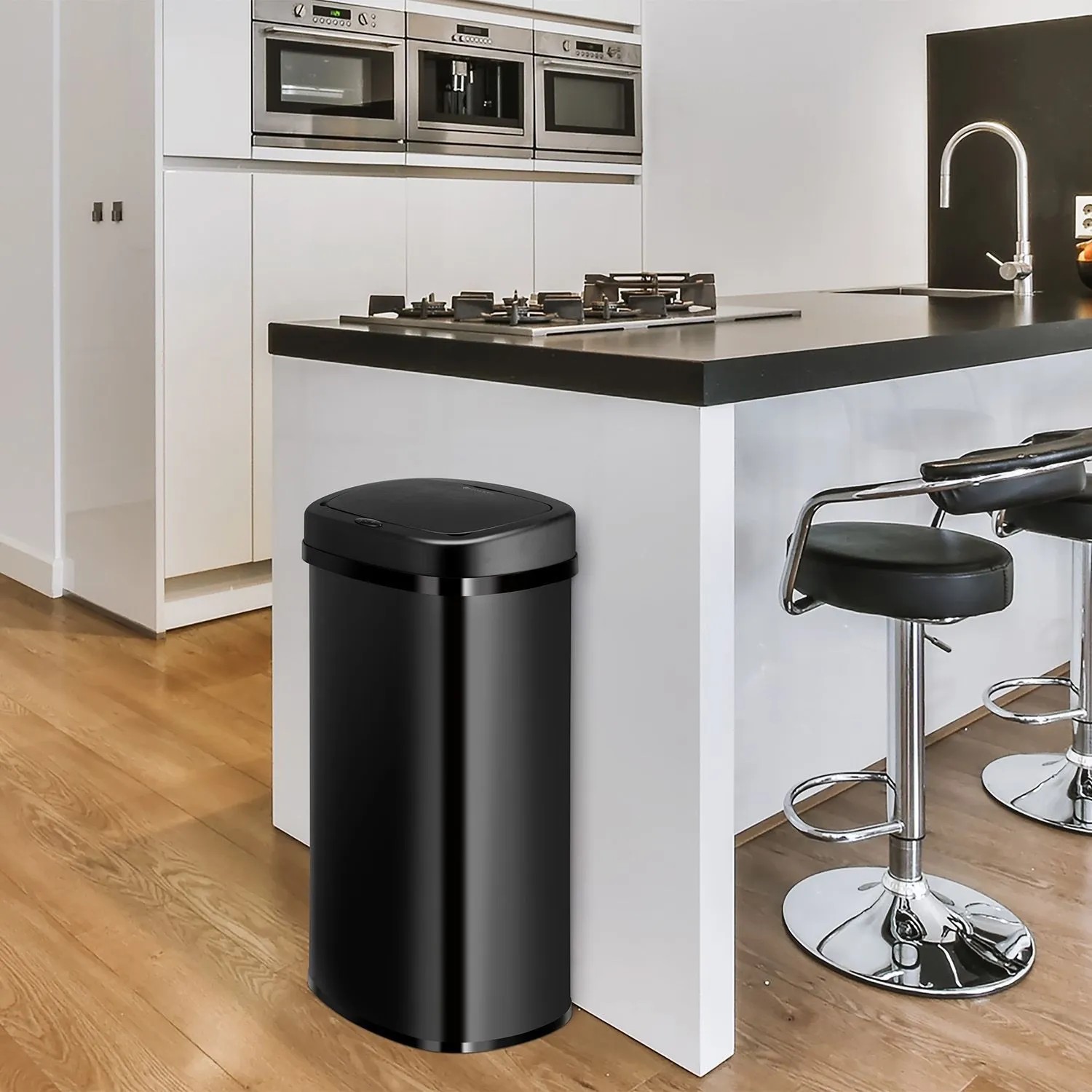 Juskys Mülleimer mit Sensor 60 L Schwarz Rechteckig kaufen bei OBI
