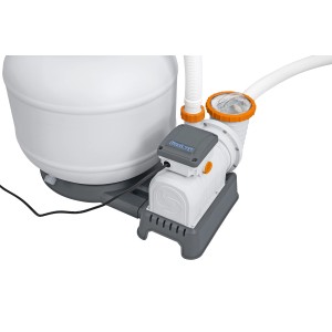 Bestway Flowclear Sandfilteranlage mit Zeitschaltuhr, 11.355 l/h, 500 W, für sauberes Poolwasser.