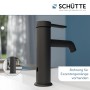 Schütte Waschtischarmatur Los Angeles, schwarz matt, für moderne Badezimmer.