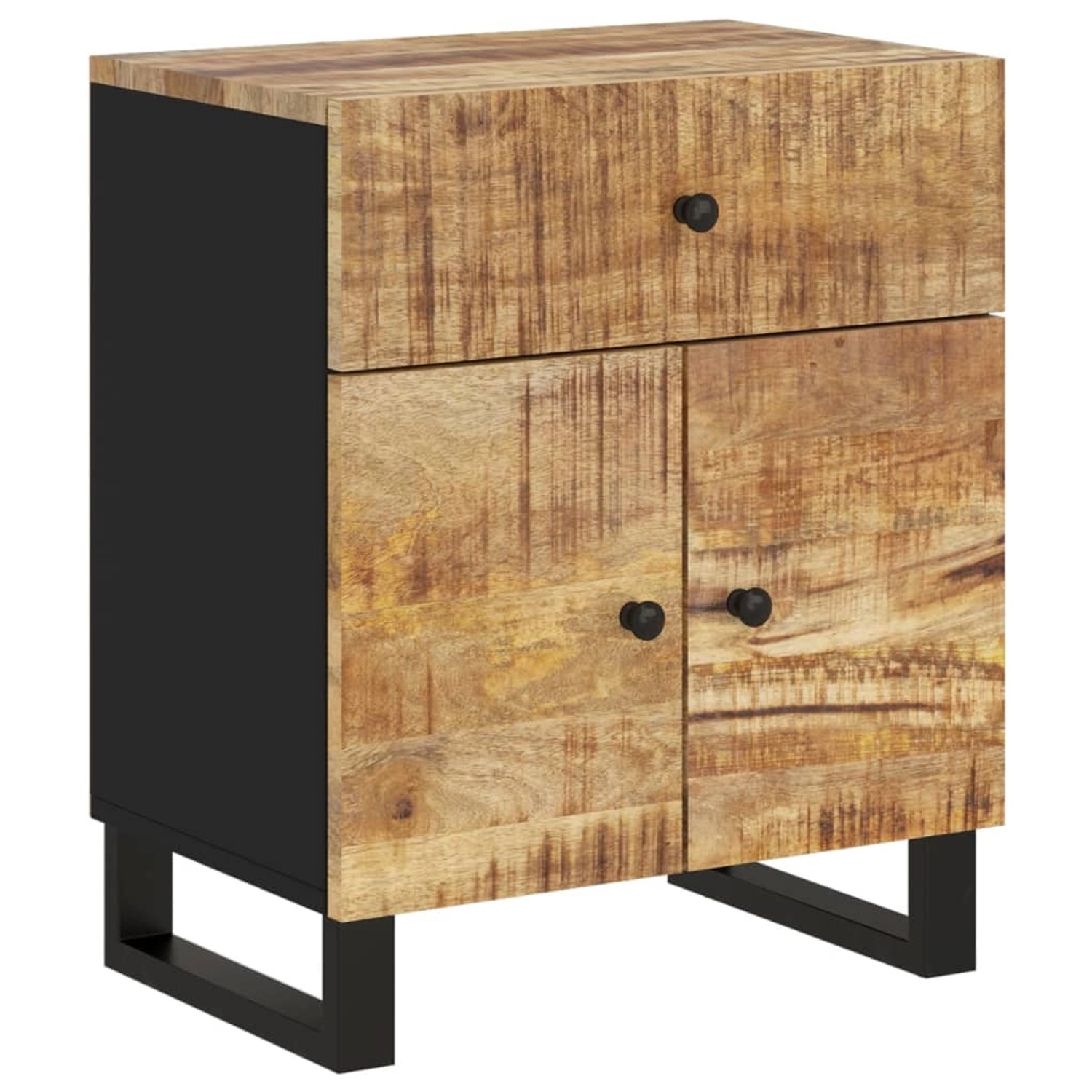 vidaXL Nachttisch 50x33x60 cm Massivholz Mango & Holzwerkstoff 350668