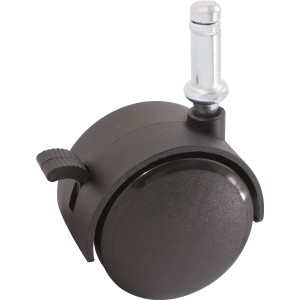 Rad für Jamestown Gasgrill KANE 2/3, Ersatzteil, schwarzes Kunststoffrad mit Feststellbremse.