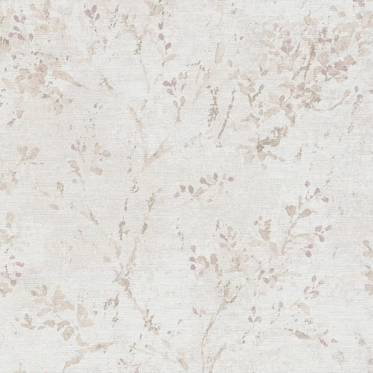 PROFHOME 396503-GU Landhaus Tapete Floral Matt Grau Beige Lila 0,53 m x 10, günstig online kaufen