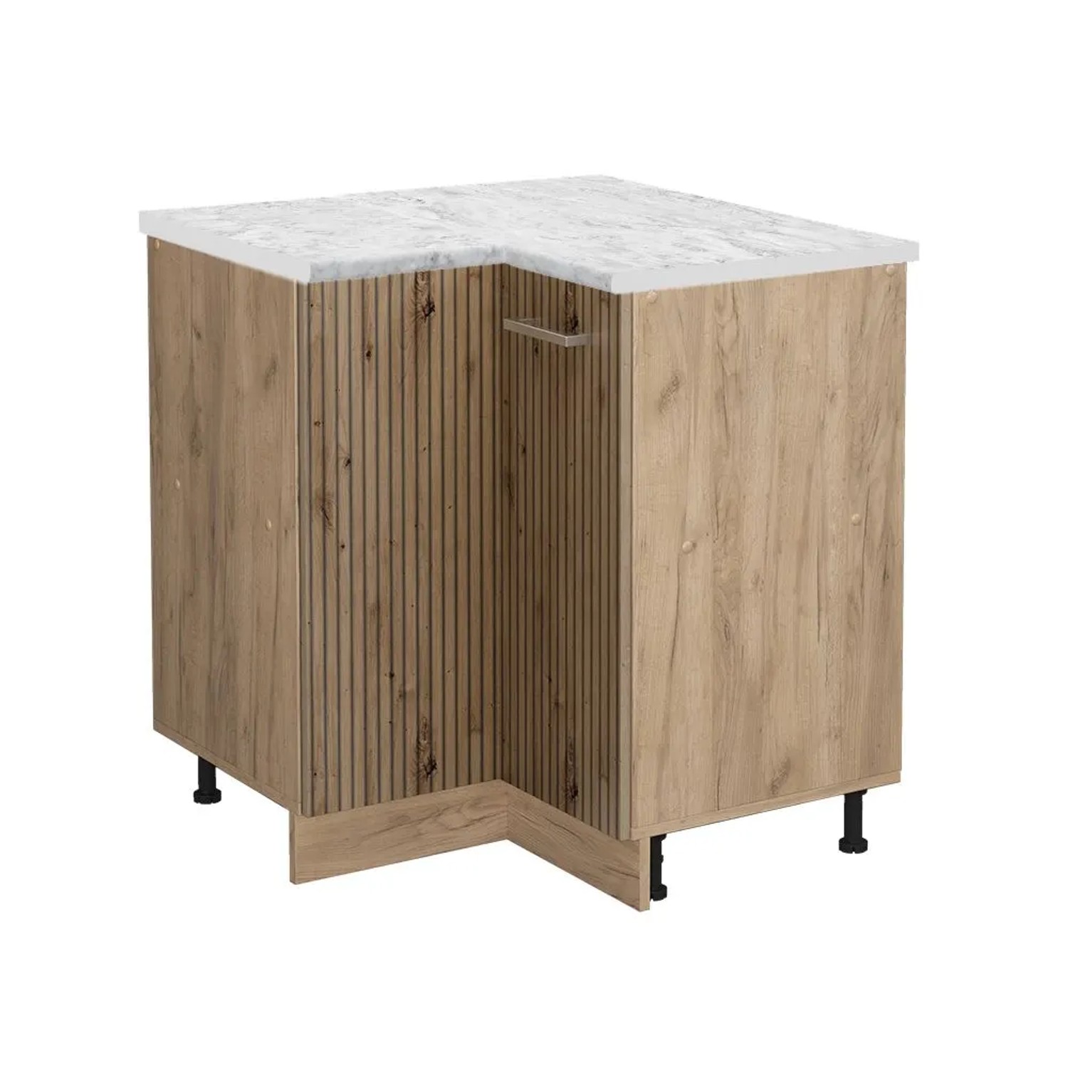 Vicco Eckunterschrank R-Line Artisan-Eiche Goldkraft Eiche 76 cm AP Marmor
