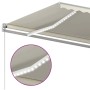 vidaXL Markise Manuell Einziehbar mit LED 600x300 cm Creme 3068962_5