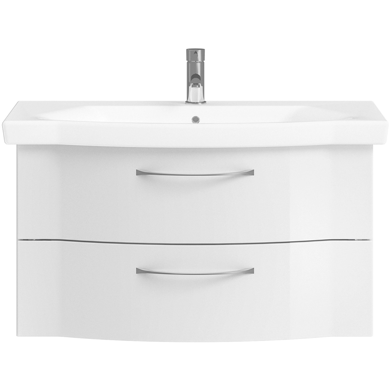 Pelipal Waschbeckenunterschrank 90 cm Quantum Style 3 Weiß Hochglanz