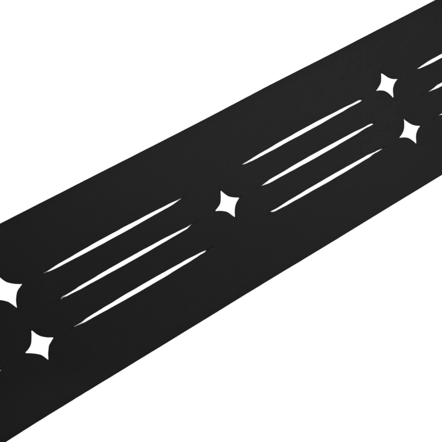 zaunzu Sichtschutz Dekor Starline mit Lasermuster für Doppelstabzaun Schwar günstig online kaufen