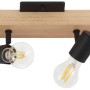 Eglo Townshend 3 Spotleuchte, 4-flammig, schwarz-braun, Holz, mit vier E27 Spots.