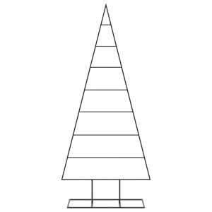 vidaXL Metall-Weihnachtsbaum für Dekorationen Schwarz 180 cm 4018955