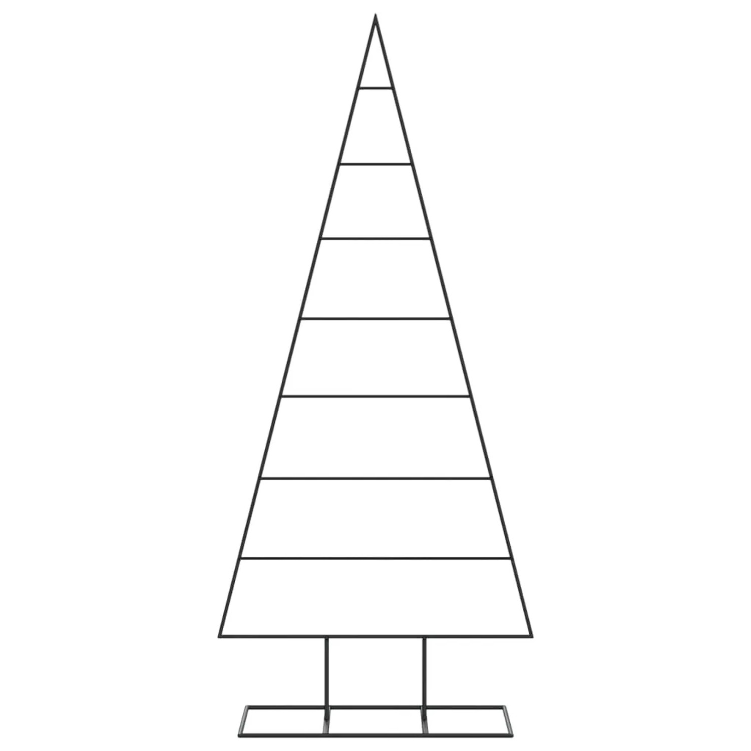 vidaXL Metall-Weihnachtsbaum für Dekorationen Schwarz 180 cm 4018955