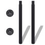 vidaXL Teleskop-Tischbeine, 4 Stk, schwarz, höhenverstellbar (710-1100 mm).