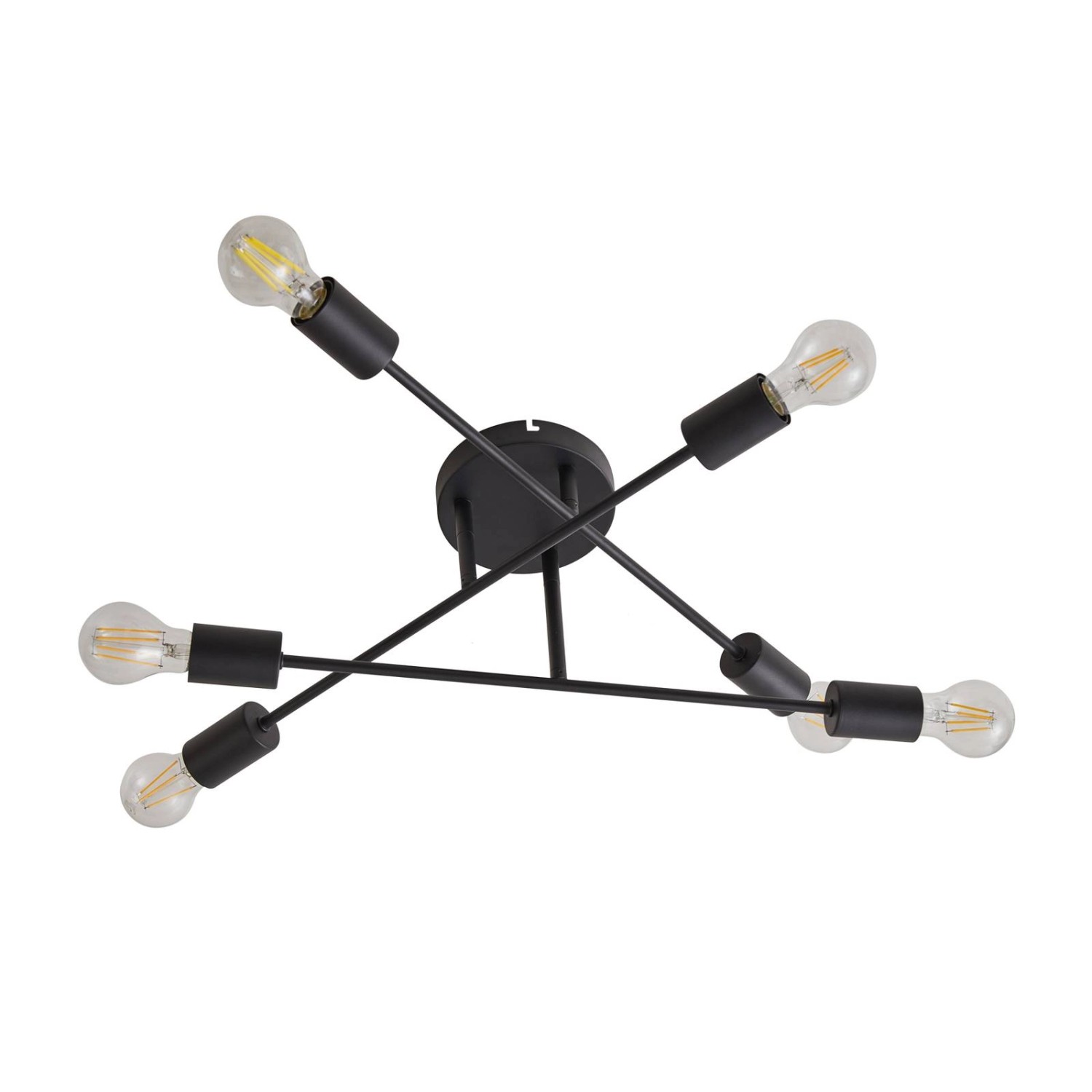 Lindby Deckenlampe Estar 9626603 Retro Vintage Antik in Schwarz aus Metall günstig online kaufen
