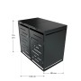 Juskys Mülltonnenbox Arel für 2 Tonnen, Metall, abschließbar, mit Belüftung und Maßangaben.