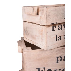 DELUKE Blumenkasten MARTA 3er Set Natur Mahagoni Pflanzkasten Holzkisten Pflanzkübel Garten/Balkon