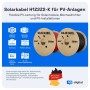 Zwei Spulen mit rotem und schwarzem 6mm² Solarkabel H1Z2Z2-K für PV-Anlagen. TÜV-zertifiziert, UV-beständig.