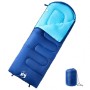 Marineblauer vidaXL Schlafsack für Erwachsene, 3-4 Jahreszeiten, mit Packsack für Camping & Outdoor.