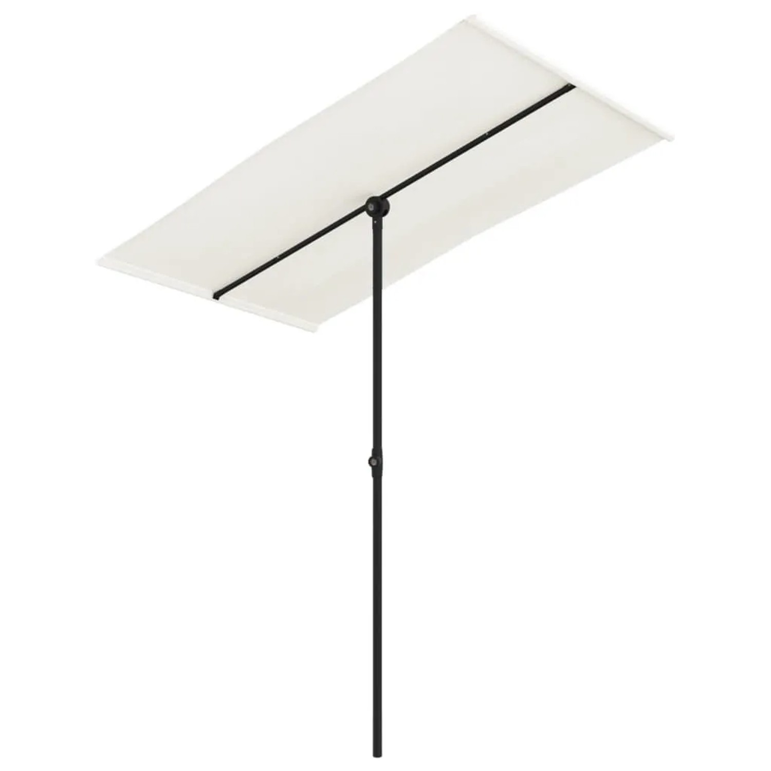 vidaXL Sonnenschirm mit Aluminium-Mast 180x110 cm Sandweiß 47329
