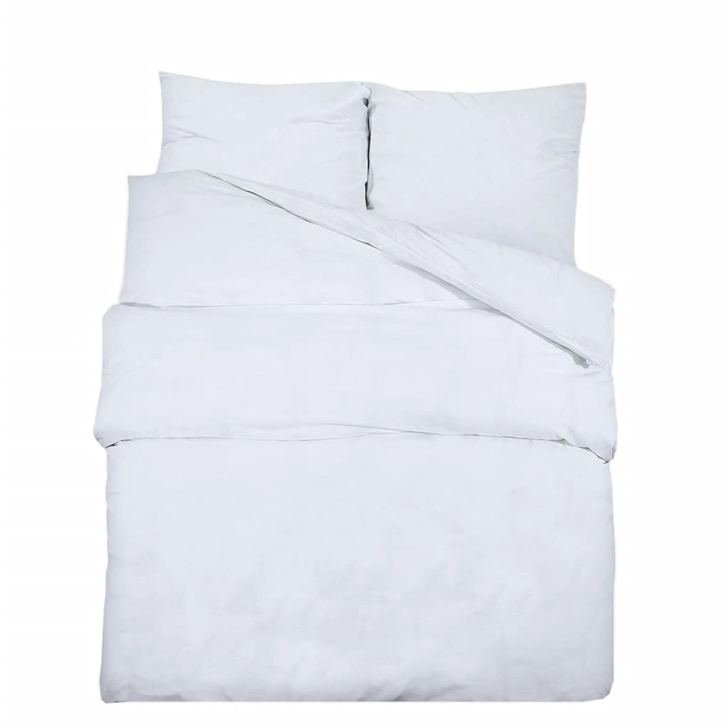 vidaXL Bettwäsche-Set Weiß 225x220 cm Baumwolle 136172 günstig online kaufen