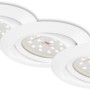 3er Set Briloner LED-Einbaustrahler in Weiß, schwenkbar für Innenräume.