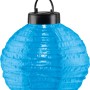 Blaue LED-Solarleuchte Lampion zur Deko für Garten, Balkon oder Terrasse.