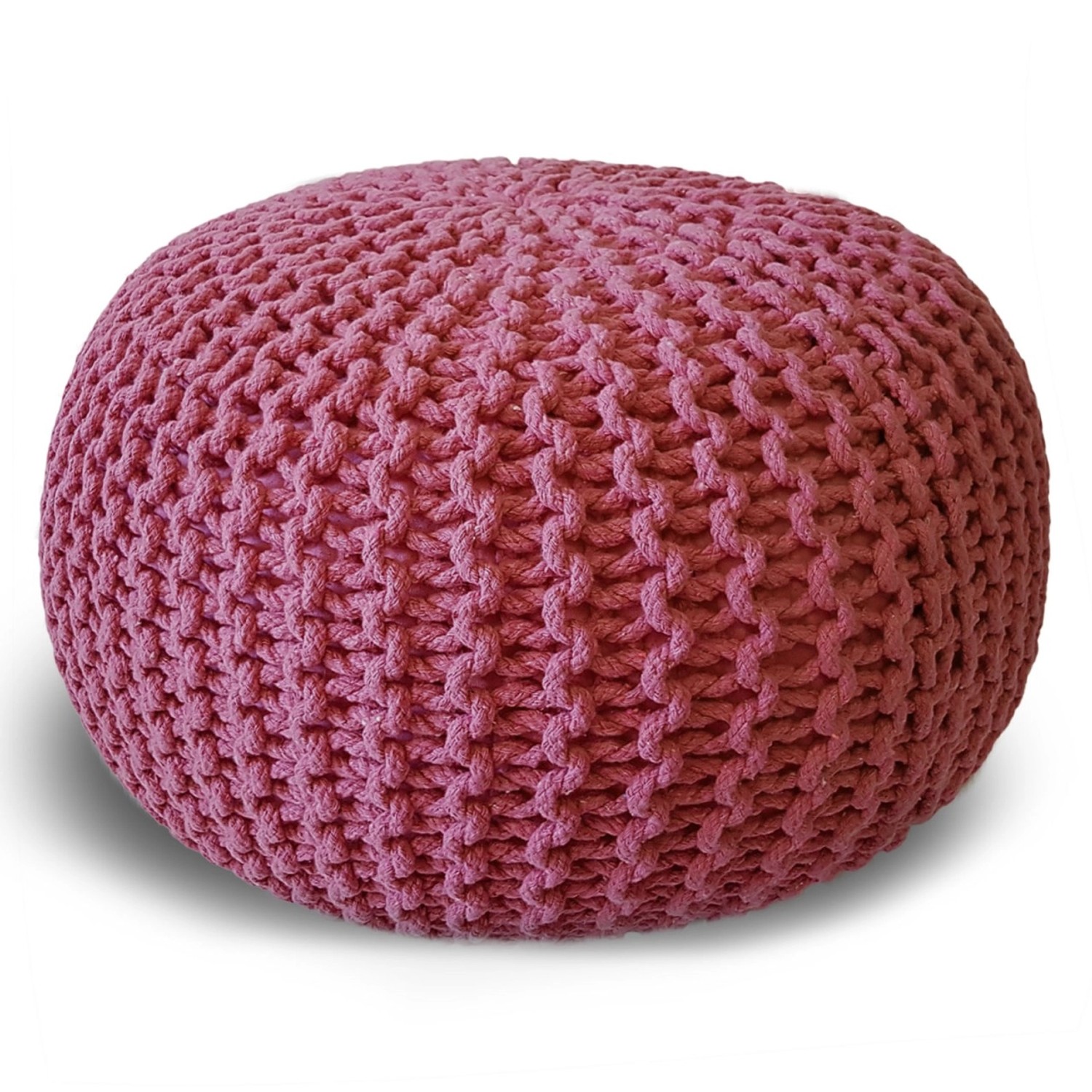 Casamia Pouf 55cm Sitzpouf Bodenkissen Hocker Baumwolle Pink günstig online kaufen