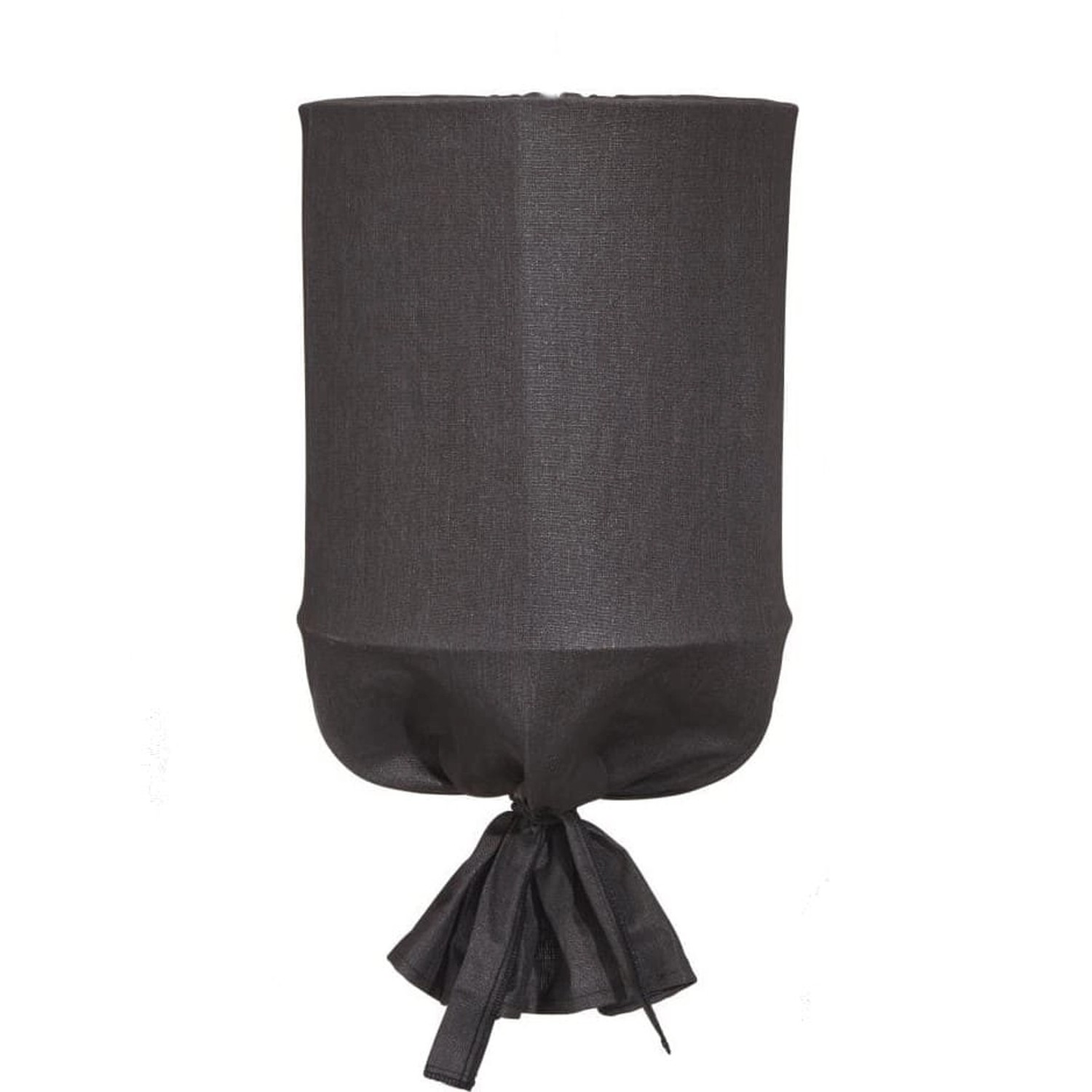 PR Home Round Textil Lampenschirm für Außen und Innen Schwarz 30x60cm für E27 Fassung