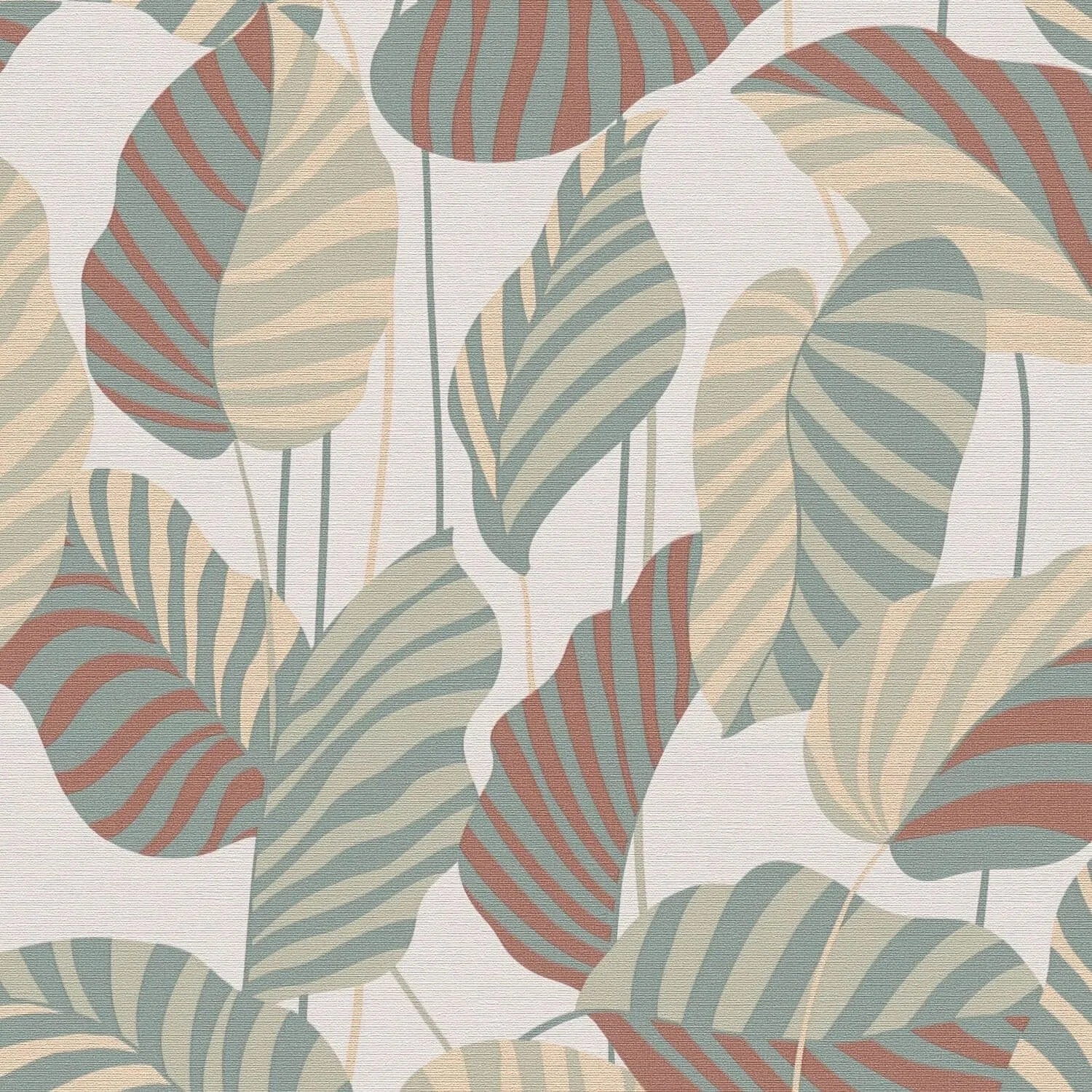 PROFHOME 390941-GU Natur Tapete Floral Schimmernd Beige Perl-Gold Grün 0,53 m x 10,05 m 5,33 m2