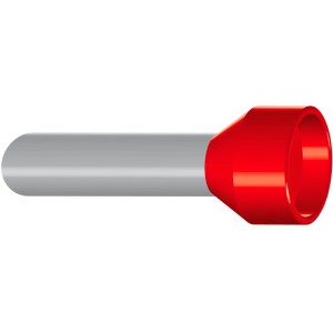 Hilpress Aderendhülse, isoliert, rot, 10 mm², 27 mm, 100 Stück