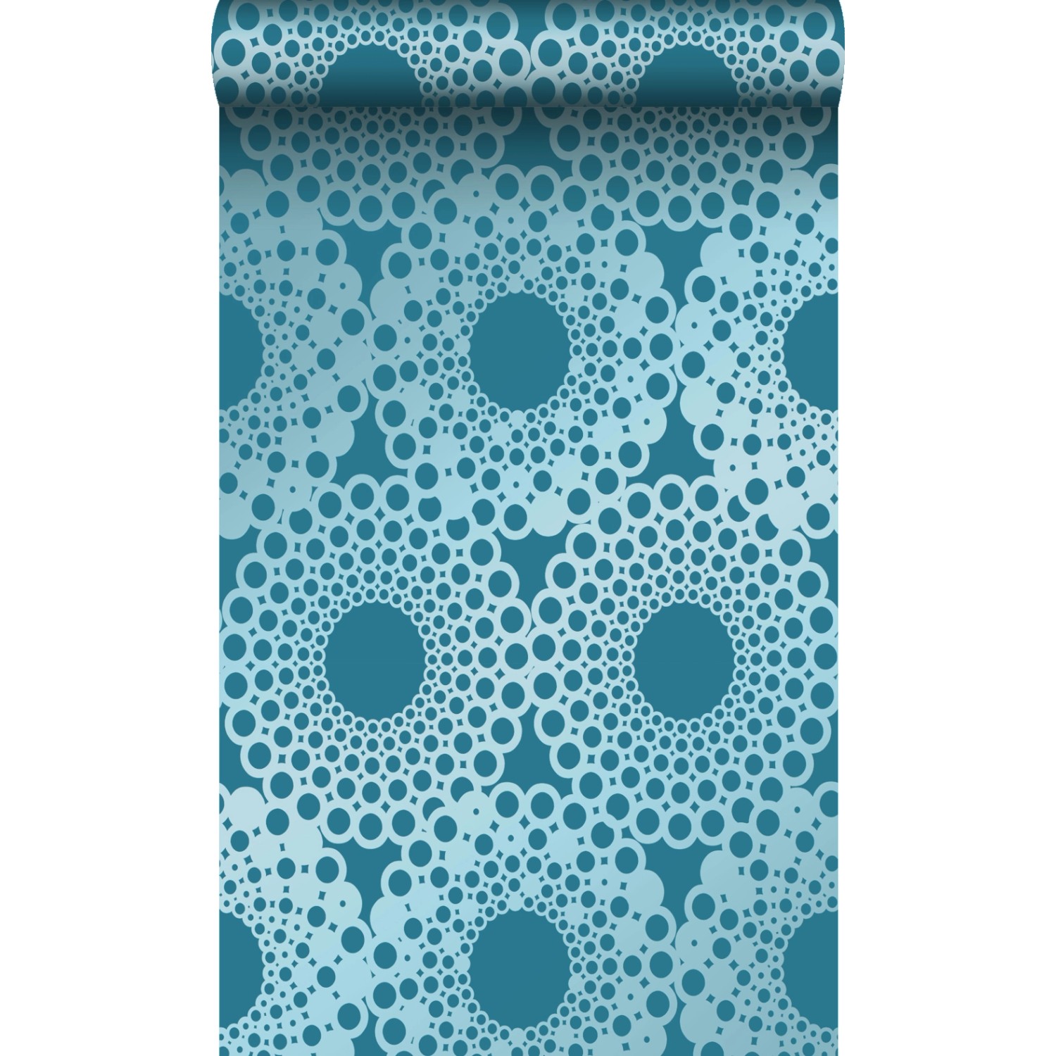 Origin Wallcoverings Tapete Grafische Form Petrolblau 53 cm x 10,05 m 34593 günstig online kaufen