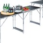 LUX-TOOLS Multifunktionstisch, 3-teilig, mit Aluminiumrahmen, höhenverstellbar und zusammenklappbar.