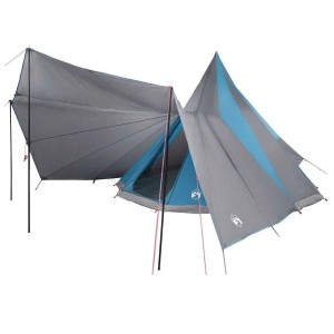 vidaXL Familien-Tipi-Zelt mit Dach Blau und Grau 510 x 690 x 330 cm 42000985