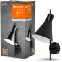 Schwarze Ledvance Decor Tokio Wandlampe, 32 cm, im japanischen Design.