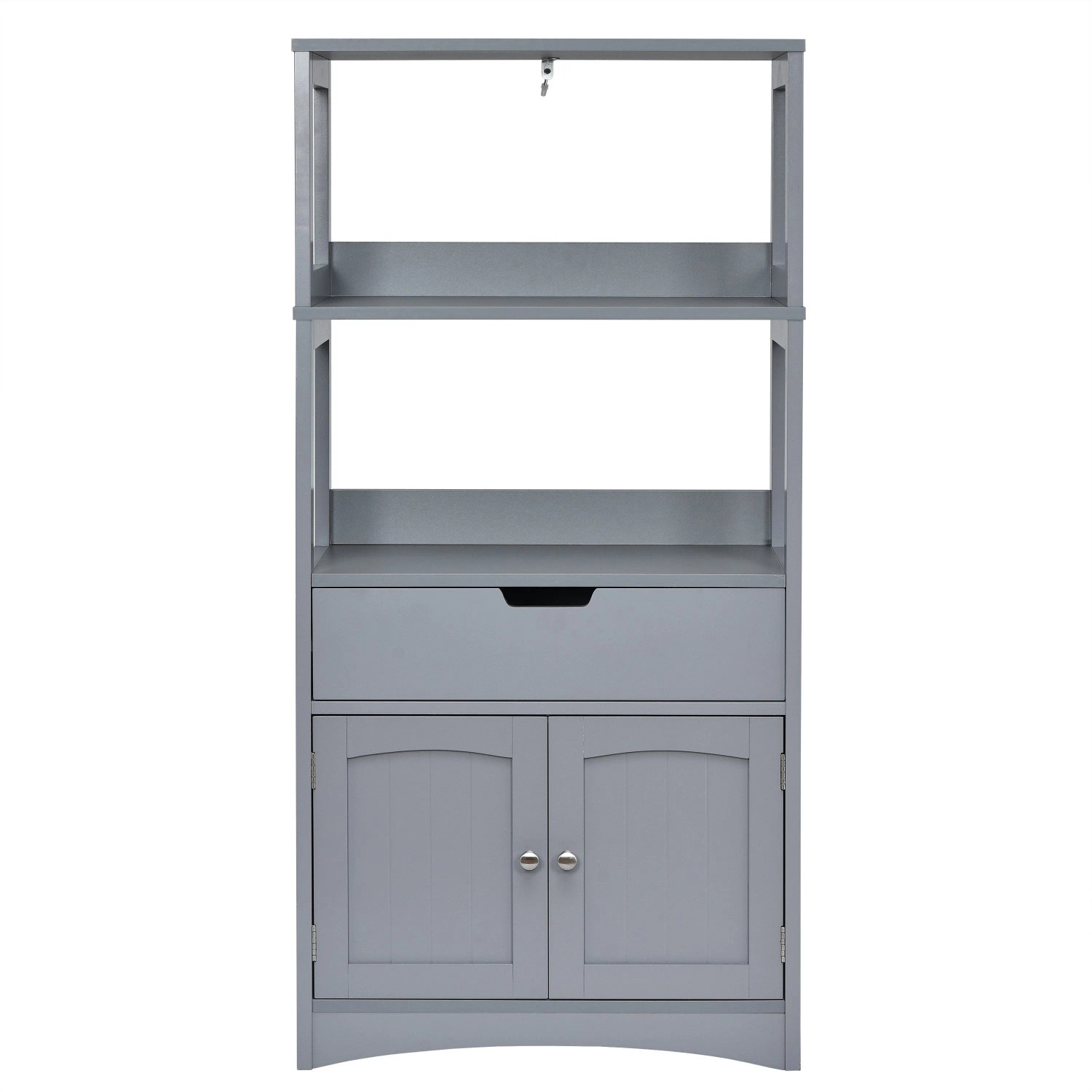 Costway Freistehender Badezimmerschrank Grau günstig online kaufen