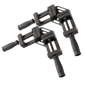 STAHLWERK Doppelgriff Winkelklemmen DW-90 ST, 2er Set, für präzise Eckverbindungen beim Schweißen und der Holzbearbeitung.