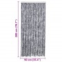 vidaXL Insektenschutz-Vorhang Silbern 90x200 cm Chenille 315139_7